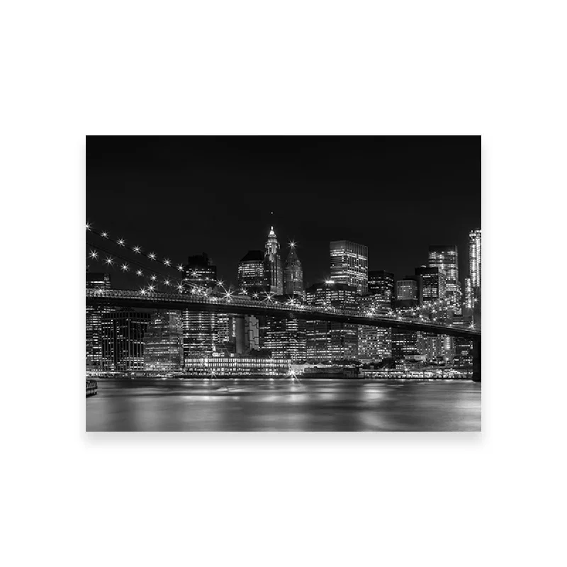 tropical nature canvas paintings-NYC Nightly Impressions - Panoramic