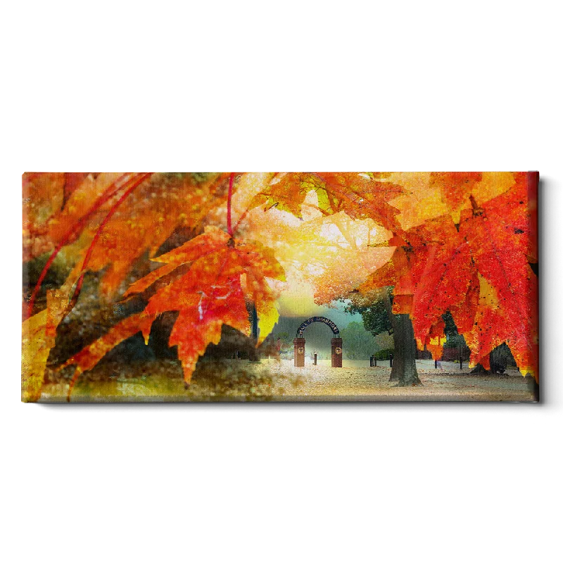 artistic coastal canvas paintings-Ole Miss Rebels - Autumn Walk of Champions Panoramic