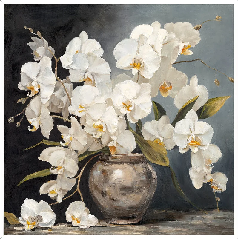 unique canvas art decor-Phalaenopsis Orchids Grey 120x120cm