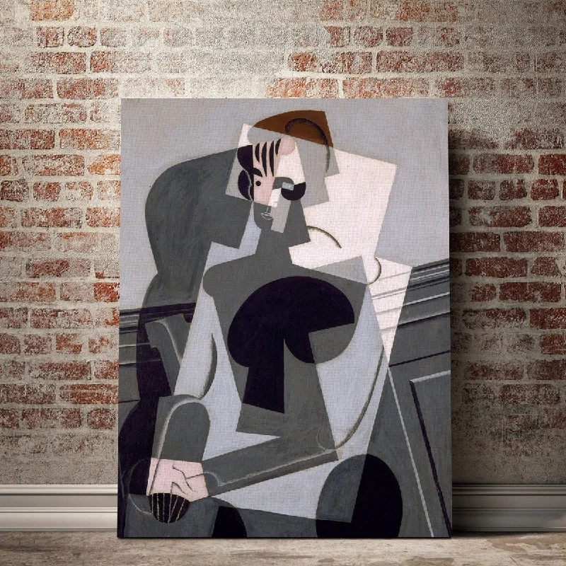 oversized abstract floral wall art-Portrait de Madame Josette Gris