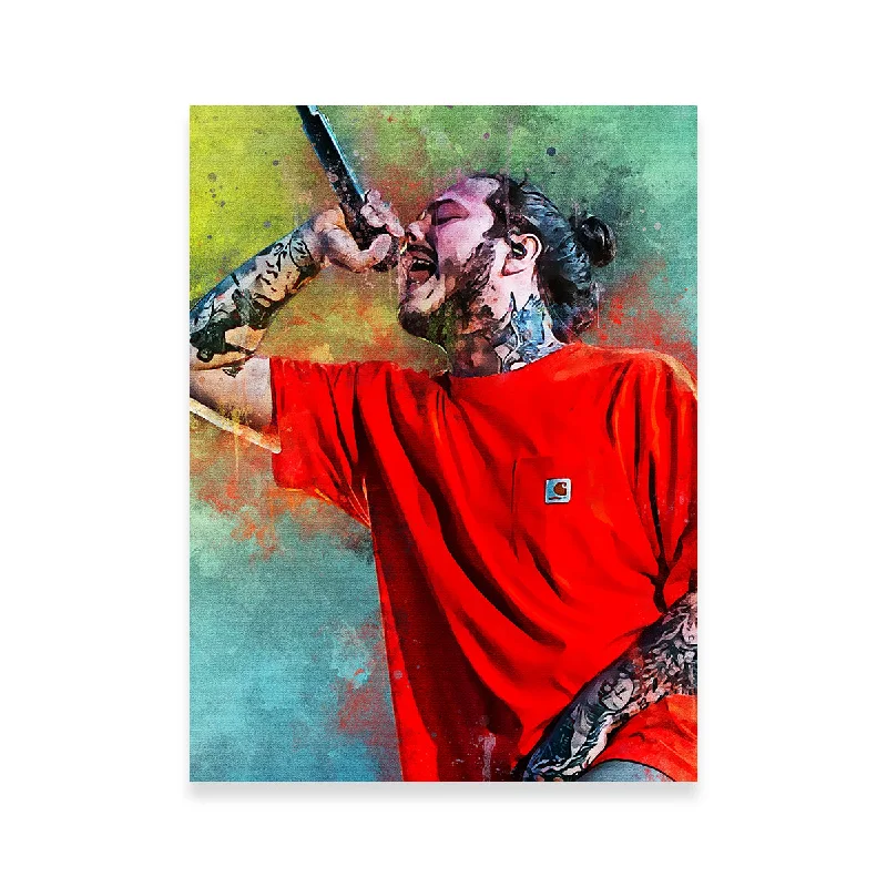 ocean wave canvas art-Post Malone Abstract