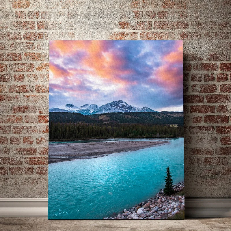 oversized abstract nature wall art-River Blues