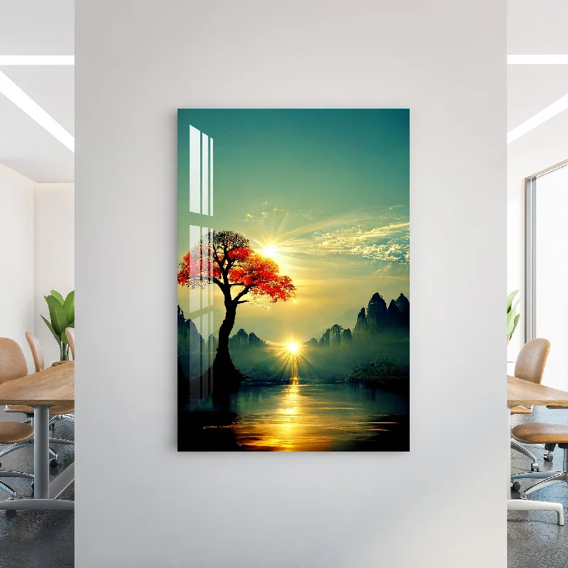 pop art style wall decor-Serene Morning Acrylic Wall Art