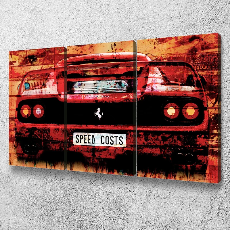 large minimalist paintings-Speed Costs Canvas Set