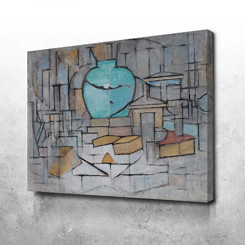 geometric framed art for home-Stilleven Met Gemberpot