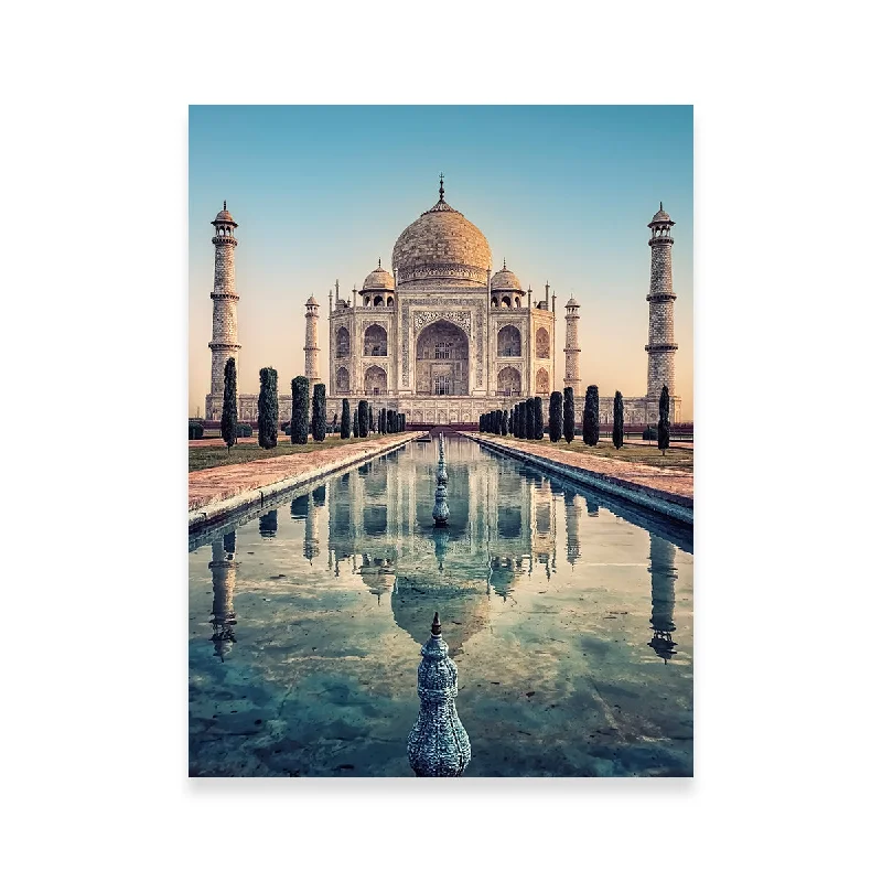 vintage cityscape canvas art-Taj Mahal