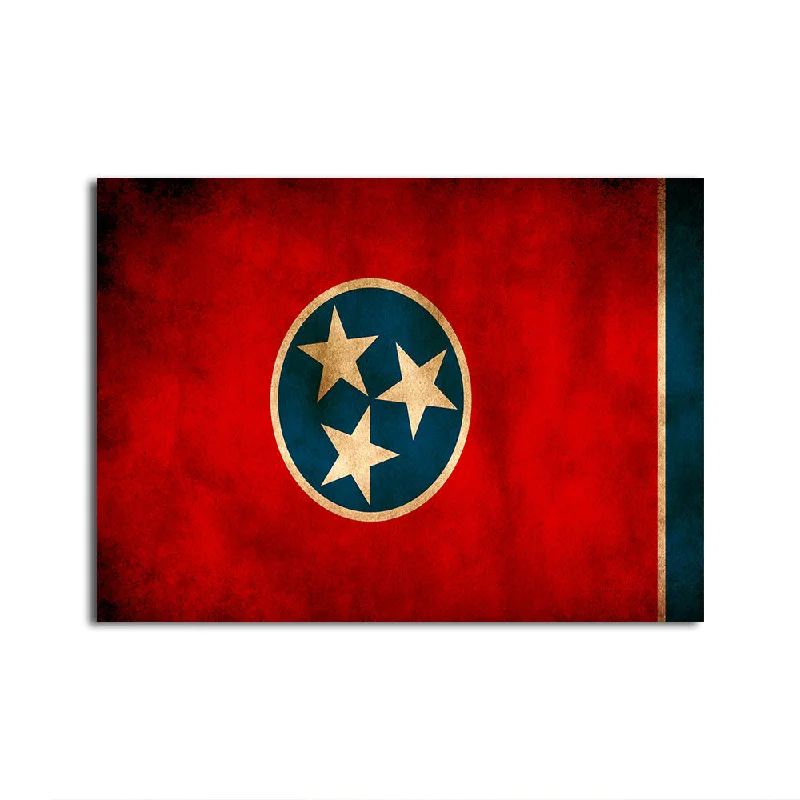 modern abstract wall prints-Tennessee Flag Grunge