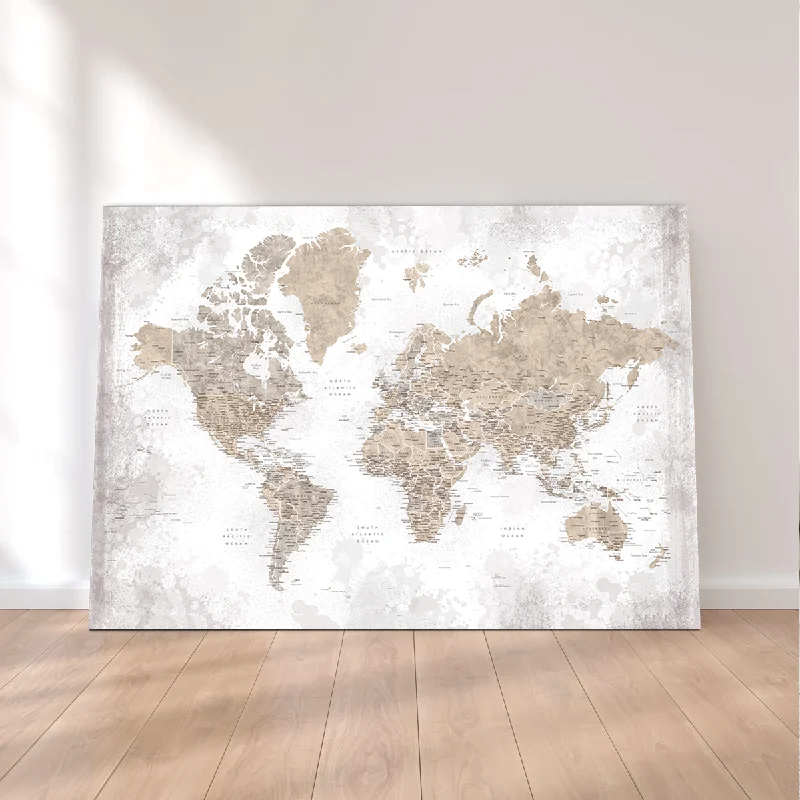 minimalist photography wall art-World Map 54