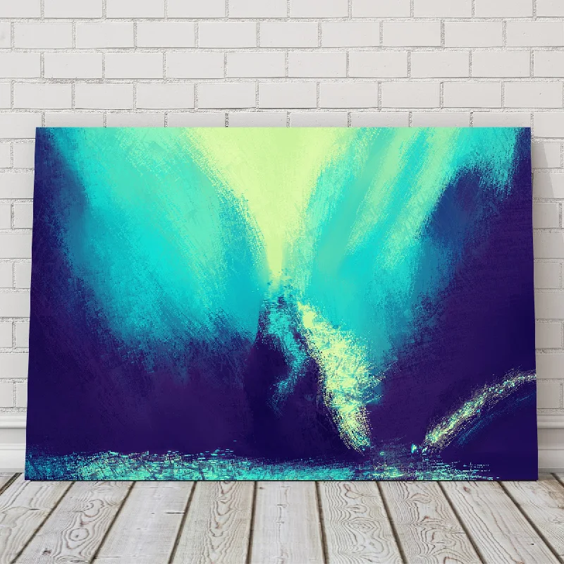 creative abstract wall prints-Zilla In Blue